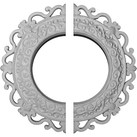 Ekena Millwork Orrington Ceiling Medallion, Two Piece (Fits Canopies up to 6 5/8"), 13 1/4"OD x 6 5/8"ID x 1 1/8"P CM13OR2